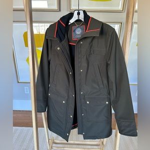 Vince Camuto military inspired coat w hood sz M